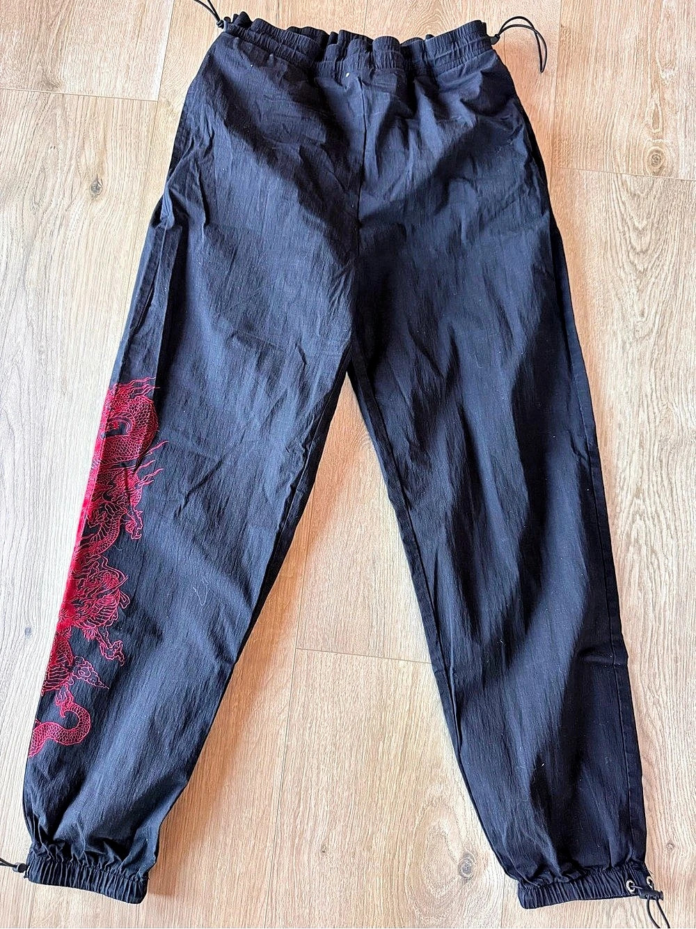 Jaded London Black & Red Cargo Pants Large Like New